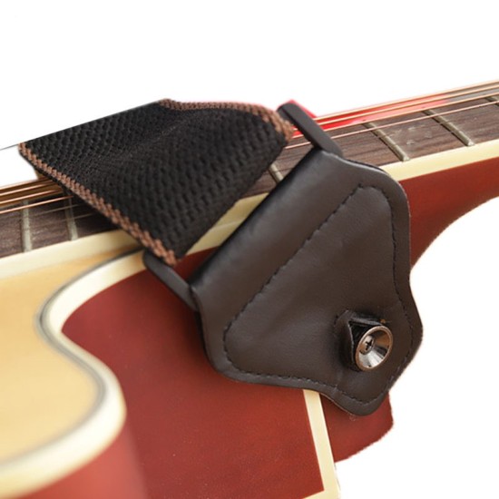 Guitar Strap with 3 Pick Holders for Electric/Acoustic Guitar (Cotton Strap)