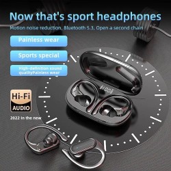 A520 Open-Ear TWS Stereo Running Headphone Air Conduction True Wireless Outdoor Sport Earphone Ear Hook HiFi Headset with Microphone