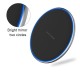 Mirror 15W Metal Round Desktop Ultra-Thin Phone Smart Qi Fast Wireless Charger Type-C Port