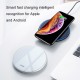 Mirror 15W Metal Round Desktop Ultra-Thin Phone Smart Qi Fast Wireless Charger Type-C Port