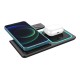 15W Foldable 3 in 1 Fast Wireless Charger Pad Stand Holder 