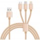 Braided 3-in-12.4amp Fast Charging Cable (8 Pin/Micro/Type-C) 