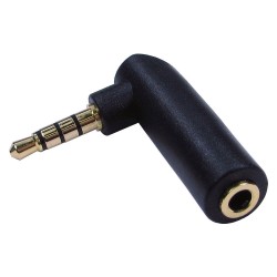 Right Angle 3.5mm Male Jack Plug To 3.5mm Female Adapter Headphone Earphone 