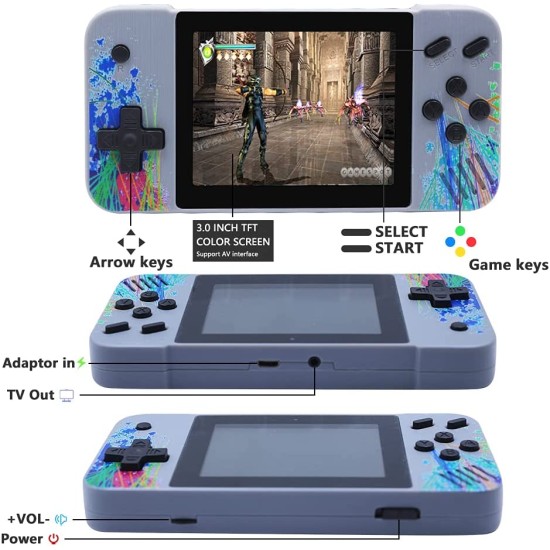 Retro Video Game Console 800 Classic FC Games 3.5'' Screen 1200mAh Rechargeable Battery Portable Game Console Support TV Connect