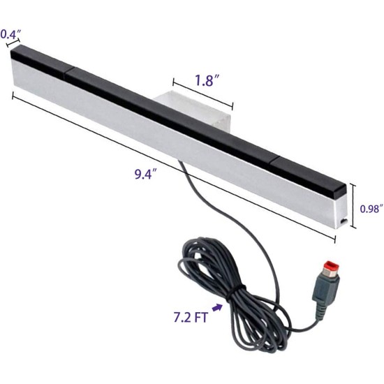 Wired Infrared Sensor Bar for Nintendo Wii and Wii U Console