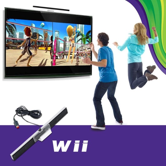 Wired Infrared Sensor Bar for Nintendo Wii and Wii U Console