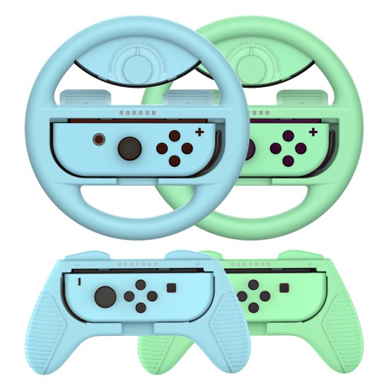 4-Piece Set Hand Grip Steering Wheel for Nintendo Switch Controller