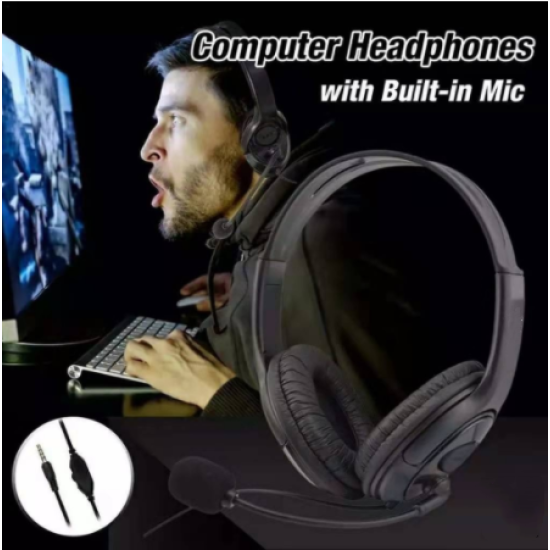 Wired 3.5mm Gaming Headset with Microphone for PS4/PS5/X-One/ PC