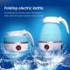 600W 0.6L Silicone Stainless Steel  Electric Portable Travel Foldable Kettle 