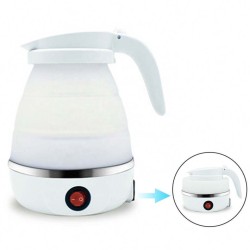 600W 0.6L Silicone Stainless Steel  Electric Portable Travel Foldable Kettle 