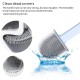 Silicone Toilet Brush with Toilet Brush Holder Wall-Mounted Cleaning Brush Set