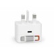 AMEEGO 30W GaN UK Charger with Retractable USB-C Cable & USB-C Port