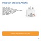 AMEEGO 30W GaN UK Charger with Retractable USB-C Cable & USB-C Port