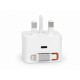 AMEEGO 30W GaN UK Charger with Retractable Lightning-Compatible Cable & USB-C Port