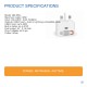 AMEEGO 30W GaN UK Charger with Retractable Lightning-Compatible Cable & USB-C Port