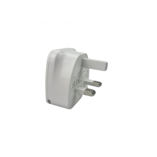 Single USB 2A Plug - White