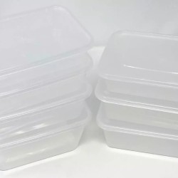 Heavy Duty Plastic Food Containers with Lids  - 500ml - Case of 250