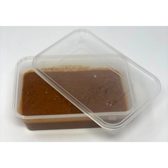 Heavy Duty Plastic Food Containers with Lids - 650ml - Case of 250