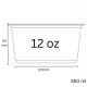 Round Heavy Duty Plastic Food Containers with Lids  8oz - Case of 450