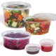 Round Heavy Duty Plastic Food Containers with Lids  8oz - Case of 450