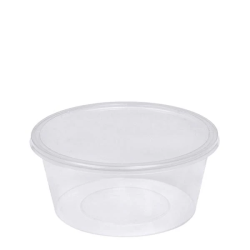 Round Heavy Duty Plastic Food Containers with Lids  12oz - Case of 450