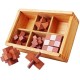 Set of 6 – 3D Brain Teaser Puzzles with Solid Wooden Gift Box 