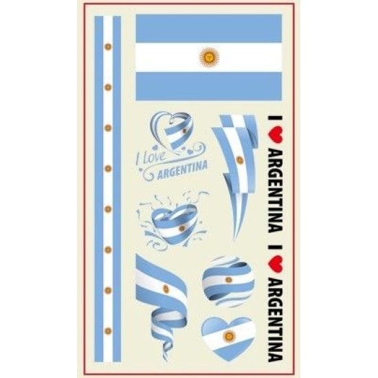 World Cup Team's Tattoo's - 10 Pack - Countries A - C