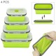 Silicone Lunch Box Foldable Microwave Oven Bento Lunchbox Kitchen Home School Picnic Camping Food Storage Container 