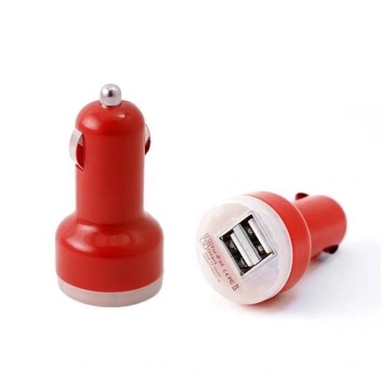 Dual Round Car Charger 2A