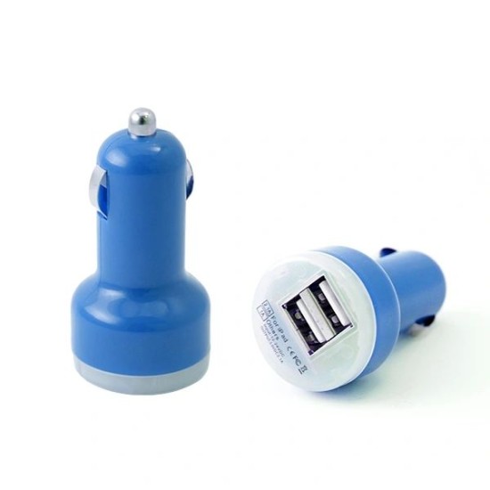 Dual Round Car Charger 2A