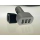 Curved Triple USB Car Charger 4.1A