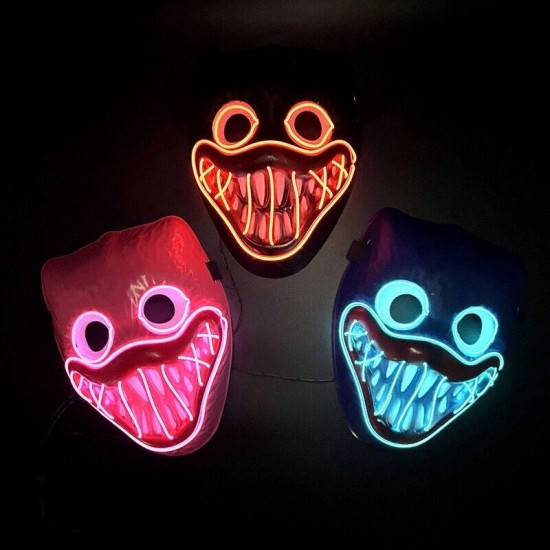 LED Glow Huggy Wuggy Halloween Poppy Playtime Party Mask