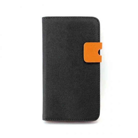 Textured PU Leather Wallet Case For S5830