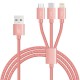 Braided 3-in-12.4amp Fast Charging Cable (8 Pin/Micro/Type-C) 