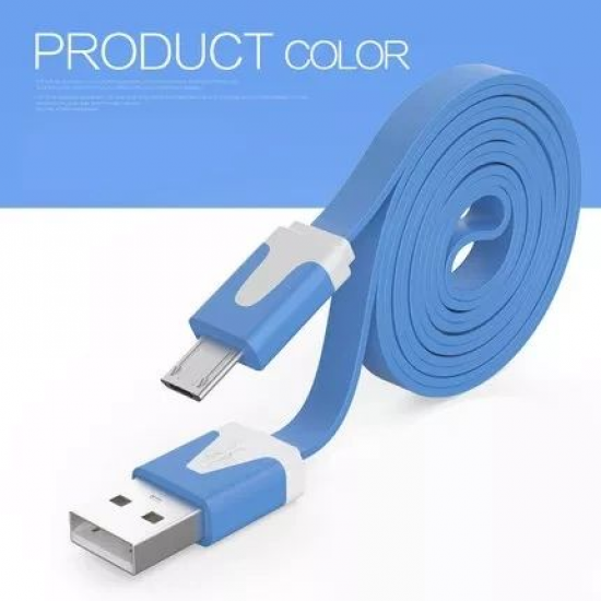 Flat Noodle Micro USB Data Cable 1m