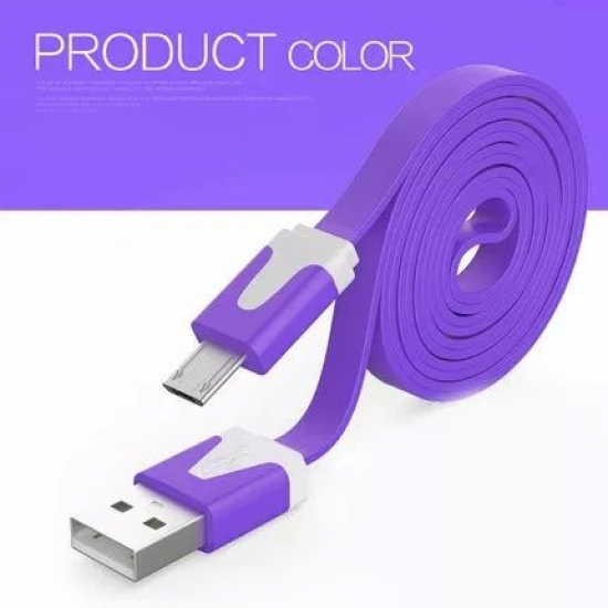 Flat Noodle Micro USB Data Cable 1m