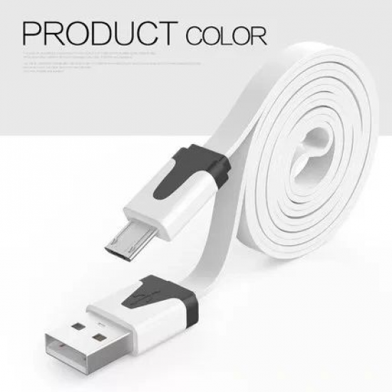 Flat Noodle Micro USB Data Cable 1m