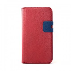 Textured PU Leather Wallet Case For S5830