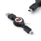 Retractable Audio 3.5 to 3.5 Jack Cable 