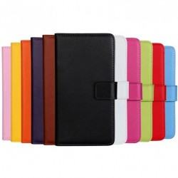 Genuine Leather Wallet Case for Samsung S5830