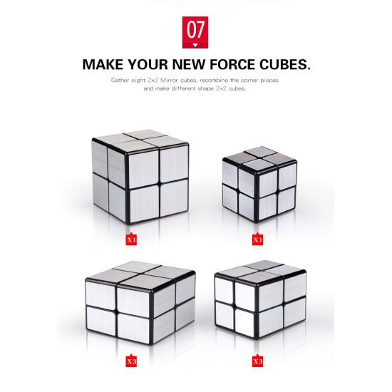  2X2X2 Magic Mirror Speed Cube Puzzle Toys