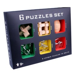 6PCS/Set Metal and Wooden Puzzle