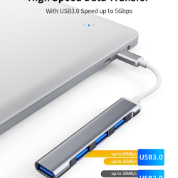 4 Port Type-C or USB-A Hub