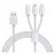 Braided 3-in-12.4amp Fast Charging Cable (8 Pin/Micro/Type-C) 