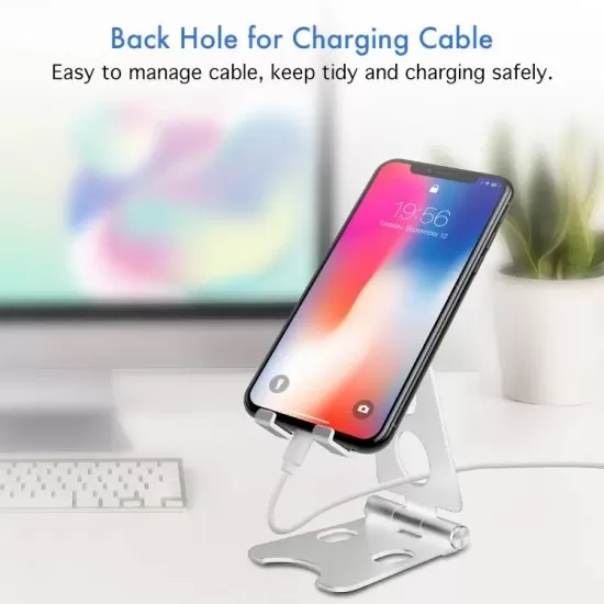 Foldable Aluminium Alloy Phone and Tablet Desktop Holder