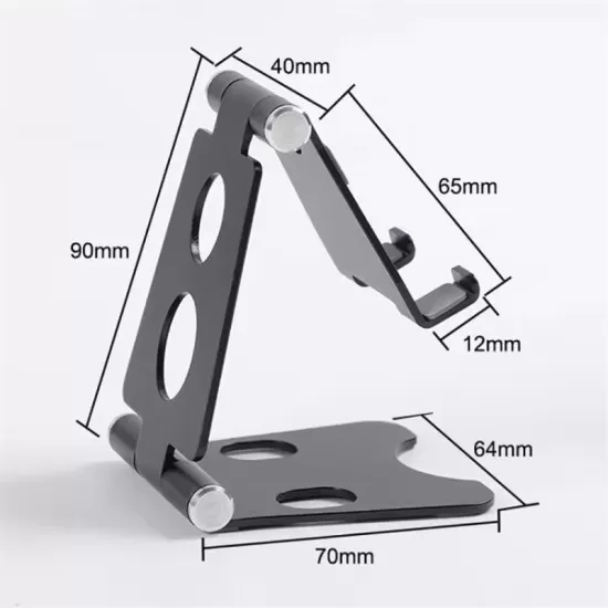 Foldable Aluminium Alloy Phone and Tablet Desktop Holder