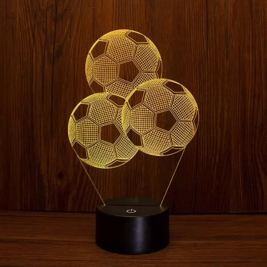 3D LED Illusion Night Light  Lamp with Remote - 16 Colours