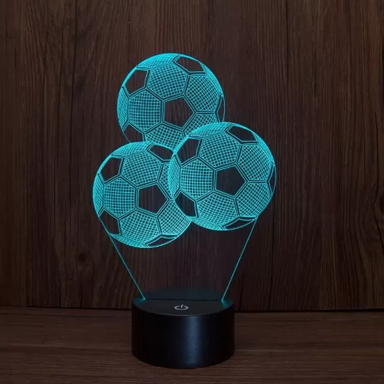 3D LED Illusion Night Light  Lamp with Remote - 16 Colours