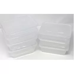 Heavy Duty Plastic Food Containers with Lids - 650ml - Case of 250