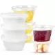 Round Heavy Duty Plastic Food Containers with Lids  8oz - Case of 450